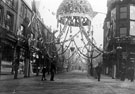 Decorations on Cambridge Street for the royal visit of Queen Victoria