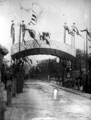 Decorative arch on route to Norfolk Park via South Street and Broad Street, for the royal visit of Queen Victoria