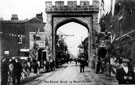 Decorative arch on West Street for the royal visit of King Edward VII and Queen Alexandra