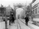 Decorative arch on West Street for the royal visit of King Edward VII and Queen Alexandra