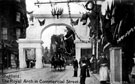 Decorative arch on Commercial Street for the royal visit of King Edward VII and Queen Alexandra