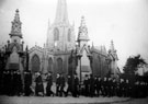 Boys' Charity (Blue Coat) School outside the Cathedral SS Peter and Paul, Church Street