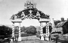 Royal visit of Prince and Princess of Wales, decorative arch at Fir Vale