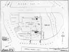 Sheffield Castle excavations recorded by J.B. Himsworth. Plan of Castle Hill Market area showing the ruins of Sheffield Castle uncovered during excavations, 1928-1929