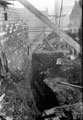 View: y00908 Sheffield Castle excavations recorded by J.B. Himsworth. Remains of a stone vaulted room or dungeon on the Market Site