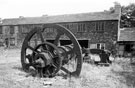 Jessop Tilt Hammers, Abbeydale Works, former premises of W. Tyzack, Sons and Turner Ltd., manufacturers of files, saws, scythes etc., prior to restoration and becoming Abbeydale Industrial Hamlet Museum. Warehouses in background