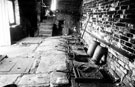 Interior of Crucible Steel Melting Shop, Abbeydale Works, former premises of W. Tyzack, Sons and Turner Ltd., manufacturers of files, saws, scythes etc., prior to restoration and becoming Abbeydale Industrial Hamlet Museum