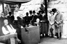 Opening of the Howden Dam by Sir Edward Fraser. Sir William Vincent opens the proceedings. At his right hand the Bishop of Derby. At his left Sir Edward Fraser. Extreme right of picture Samuel Roberts and wife