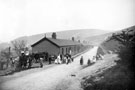 Birchinlee Village, Derwent Valley, showing temporary corrugated iron huts, built by Derwent Valley Water Board, which housed the workers who built the dams