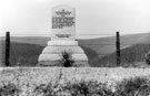Memorial for 'Tip' the sheepdog, above the Derwent Dam Wall, overlooking the Valley