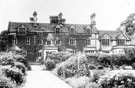 View: y01080 East front of Derwent Hall and gardens. Demolished 1940's for construction of Ladybower Reservoir