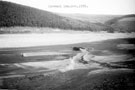Remains of the Ouzelden Bridge which was over the River Derwent, near Birchinlee, exposed during the droughts of 1959, now deep below the Derwent Reservoir