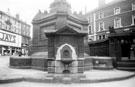 Drinking fountain at base of the Crimean Monument, Moorhead. Given to the city in 1859 by John Brown, former Lord Mayor and Master Cutler