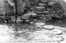 Steps and stepping stones made from grindstones near Shepherd Wheel (also known as Porter Wheel), situated in what is now Bingham Park