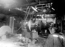 View: y01431 Tilt hammers at W.A. Tyzack and Co. Ltd., scythe manufacturers, Clay Wheel Forge (also known as Hawksley), River Don at Wadsley. Photograph taken when Tyzack's were giving up the tenancy, and Messrs. Dunford and Elliott were intending to demolish the