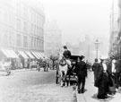 View: y01521 Fargate looking towards High Street. Cole Brothers, department store, left