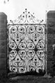 Ornate gate at Sugworth Hall, Strines (south of Strines Reservoir)