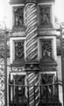 Detail of Godfrey Sykes' gate posts, entrance to Weston Park, Winter Street