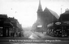 John Banner, drapers (left) and No. 618, Burgess and Co., tailors, Attercliffe Road and St. Paul's United Methodist Church (formerly Attercliffe New Connection Methodist Church), Shortridge Street showing the junction with Chippingham Place John Banner, drapers (left) and No. 618, Burgess and Co., tailors, Attercliffe Road and St. Paul's United Methodist Church (formerly Attercliffe New Connection Methodist Church), Shortridge Street showing the junction with Chippingham Place