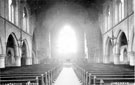 Interior of St. Bartholomew's, Church, Attercliffe Common, Carbrook. The first stone was laid by the Archbishop Thompson, 21st April, 1890. Consecrated October 14th, 1891 by the Archbishop Maclagan Interior of St. Bartholomew's, Church, Attercliffe Common, Carbrook. The first stone was laid by the Archbishop Thompson, 21st April, 1890. Consecrated October 14th, 1891 by the Archbishop Maclagan