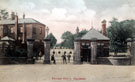 Entrance gates and lodge, Sheffield Union Workhouse, Fir Vale at the junction with Barnsley Road and Herries Road
