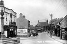Woodhouse Picture Palace, Market Square looking towards Market Place. Woodhouse Market Cross on left
