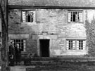 No 25, Market Square, Woodhouse, showing front of house. The yard was known as Hardcastle's Yard. Owner at time of photograph was Mrs E. Hardcastle. Date over doorway, 1656