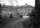 Outbuildings at Whiteley Wood Hall, Owned at the time of the photograph by Sheffield Girl Guides. Date not known but if contemporary with the Hall, (now demolished) 1663. One or two cottages are incorporated.