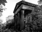 Portico to the old Non Conformist Chapel, General Cemetery, showing encroachment by vegetation. Photographed from the William Parker Monument