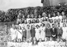School choir, Gleadless County School, Hollinsend Road. Conductor Mr. V. Bradley