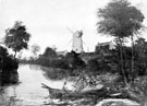 View: y02372 Artists impression of the windmill and River Don, Attercliffe Hill Top, Attercliffe Common