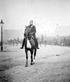 Royal visit of King Edward VII and Queen Alexandra, showing military and crowds at Sheaf Square outside the Sheffield Midland railway station