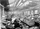 Fire damage at Saville Press/Greeting Card House, 37 Wellington Street Fire damage at Saville Press/Greeting Card House, 37 Wellington Street