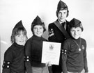Woodseats Methodist Church Boys Brigade me receiving their gold achievement award
