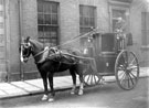 Hansom cab and driver, No. 8 St James Street