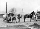 Ecclesall Co-op horse drawn cart in an unidentified location near the Railway