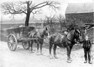 Horse drawn cart belonging to Jackson, coal merchant of Stannington?