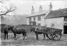 Horse drawn cart outside Cedar Farm House, Ecclesall Road South, Banner Cross