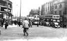 View: y02608 Junction of Haymarket and High Street showing Nos. 12 - 14 F.W. Woolworth and Co. Ltd., department store and True Form, shoe shop