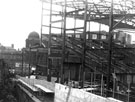 Odeon Cinema under construction, Norfolk Street looking towards G.P.O., Fitzalan Square