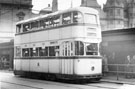 Tram No. 502, Pinstone Street with the Town Hall in the background