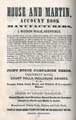 House and Martin, bookbinders and wholesale stationers, 1 Watson Walk, from an advertisement in Melville Co.'s Commercial Directory of Sheffield