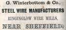 G. Winterbottom and Co., Ringinglow Wire Mills, steel wire manufacturers, from an advertisement in Melville Co.'s Commercial Directory of Sheffield
