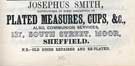 Josephus Smith, plated measures and cups, No. 137, South Street, Moor