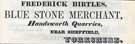 Frederick Birtles, blue stone merchant, Handsworth Quarries