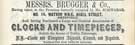 Messrs. Brugger and Co., watchmaker, No. 14, Watson Walk