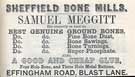 Samuel Meggitt, Sheffield Bone Mills, Effingham Road, Blast Lane Samuel Meggitt, Sheffield Bone Mills, Effingham Road, Blast Lane