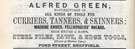 Alfred Green, curriers, tanners and skinners tools, Pond Street Alfred Green, curriers, tanners and skinners tools, Pond Street