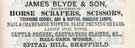 James Blyde and Son, horse scrappers and scissor etc. manufacturers, Hall Carr Works, Spital Hill
