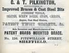 C and T Pilkington, joiners tools manufacturer, N0. 126, Fitzwilliam Street